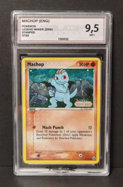 Machop Stamped EX Legend Maker 57/92 ENG Blade 9.5 - Carta Pokemon Gradata - Image 1