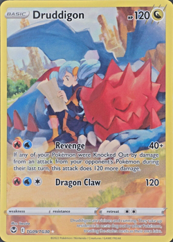 Pokemon TCG ~ DRUDDIGON ~ SILVER TEMPEST ~ TRAINER GALLERY TG09/TG30 - Image 1