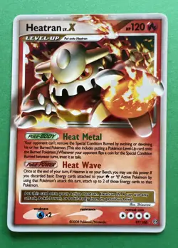 Pokemon Heatran LV.X 97/100 Stormfront Ultra Rare Holo Level Up 120HP 2008 - Image 1