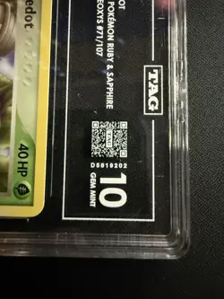 Pokemon TAG Graded Card! Seedot Gem Mint 10. Pokemon Ex Deoxys. 071/107. - Image 3