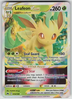 Leafeon VSTAR 014/159 Holo VSTAR Rare Crown Zenith Pokemon Near Mint - Image 1