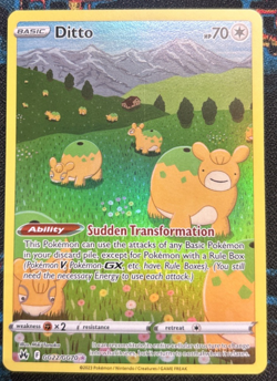 Pokemon TCG Ditto GG22/GG70 Holo Full Art Crown Zenith Galarian Gallery English - Image 1