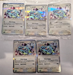 Lot of (5) Pokemon Horizons Terapagos and Quaxly Pokemon Center Promos *SEALED* - Image 1