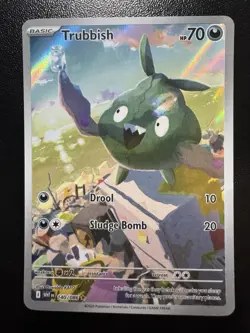 Pokemon Trubbish Holo Illustration Rare SV: White Flare 140/086 - Image 1