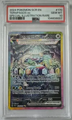 2024 POKEMON SCR EN-STELLAR CROWN SPECIAL ILLUSTRATION RARE TERAPAGOS EX PSA 10 - Image 1