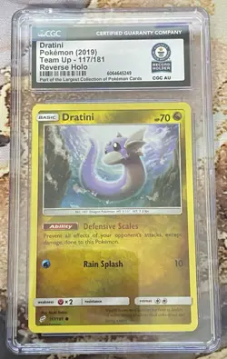 CGC Graded Pokemon Dratini 117/181 Team Up Reverse Holo Common 2019 English - Image 1