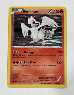 Pokemon TCG Reshiram BW004 Black and White Black Star Promo Holo Lightly Played - Image 1