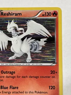 Pokemon TCG Reshiram BW004 Black and White Black Star Promo Holo Lightly Played - Image 4