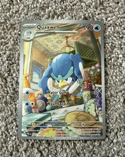 Pokemon TCG Quaxwell 207/193 Paldea Evolved Illustration Rare Full Art Holo 2023 - Image 1