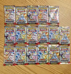 Pokemon TCG Prismatic Evolutions Booster Pack Lot of 17 English Factory Sealed - Image 1