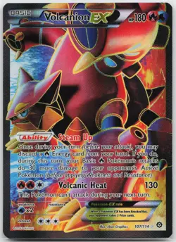 Volcanion EX (Full Art) Ultra Rare XY - Steam Siege 107/114 Pokemon TCG - Image 1