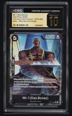 MR. 1 DAZ.BONEZ - OP Azure Sea's Seven OP14 090 Alt Art Rare CGC 10 PRISTINE - Image 1
