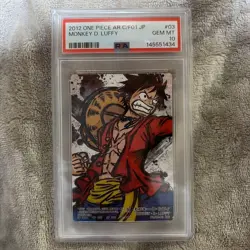 PSA 10 Monkey D. Luffy AR Cardass F01-03 One Piece 2012 Japanese GEM MT Japan - Image 2