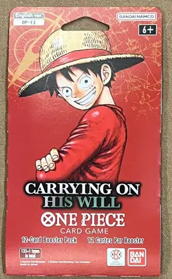 One Piece OP-13 CARRYING ON HIS WILL Sleeved Booster Pack - Heavy - 38.00g 🔥 🔥 - Image 1