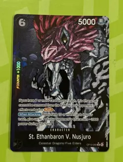 St. Ethanbaron V. Nusjuro One Piece TCG Alt Art OP13-080 Carrying On His Will NM - Image 1