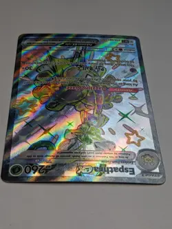 PACK FRESH - Espathra EX 214/091 Shiny Holo Rare Paldean Fates Pokemon Card NM - Image 5