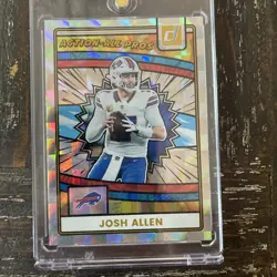 JOSH ALLEN RARE COMIC CHECKER REFRACTOR PANINI INVESTMENT CARD BILLS MINT W CASE - Image 1