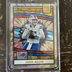 JOSH ALLEN RARE COMIC CHECKER REFRACTOR PANINI INVESTMENT CARD BILLS MINT W CASE - Image 3