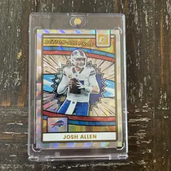 JOSH ALLEN RARE COMIC CHECKER REFRACTOR PANINI INVESTMENT CARD BILLS MINT W CASE - Image 4