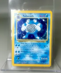 Poliwrath 015/130 Base Set 2 Holo Vintage Pokemon Card Played - Image 1