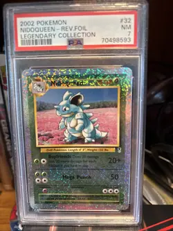 2002 Pokemon Nidoqueen Rev Foil Card Legendary Collection PSA 7 - Image 1