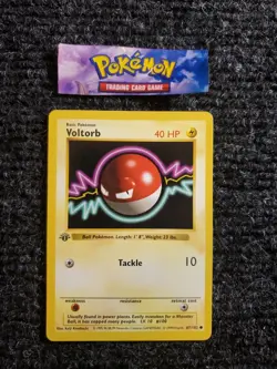Voltorb 67/102 Base Set Shadowless 1st Edition Common Pokemon Card NM - Image 1