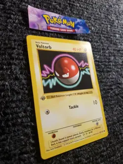 Voltorb 67/102 Base Set Shadowless 1st Edition Common Pokemon Card NM - Image 3
