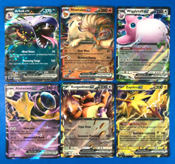 Pokemon 151 TCG - 6 EX Card Lot! Zapdos Alakazam Arbok Double Rare Holo NM - Image 1