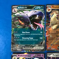 Pokemon 151 TCG - 6 EX Card Lot! Zapdos Alakazam Arbok Double Rare Holo NM - Image 2