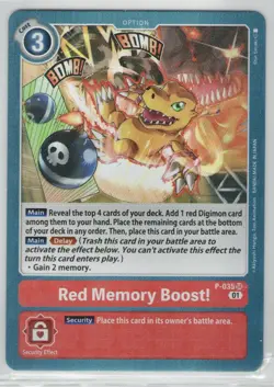 2020 Digimon Card Game - Promotion Pack Ver 00 Super Rare Red Memory Boost! 02l5 - Image 1