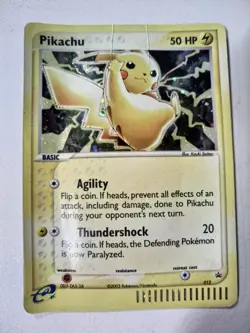 Pokemon Pikachu 012/013 Black Star Promo Holo Rare Card 2003 DAMAGED - Image 1