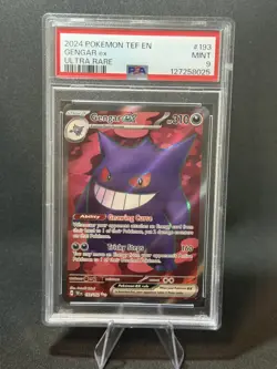 2024 Pokemon Gengar ex 193/162 PSA 9 MINT Temporal Forces Full Art Ultra Rare - Image 1