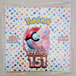 Pokemon 151 Japanese Booster Box Sealed with Shrink Wrap + Acrylic Case - Image 1