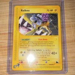 Pokemon TCG Raikou Skyridge Rare 28/144 Basic 70 HP English Regular - Image 2