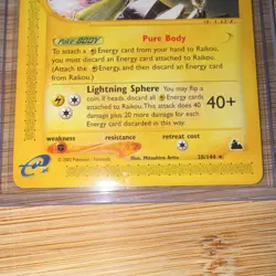 Pokemon TCG Raikou Skyridge Rare 28/144 Basic 70 HP English Regular - Image 4
