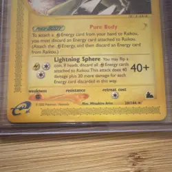 Pokemon TCG Raikou Skyridge Rare 28/144 Basic 70 HP English Regular - Image 5