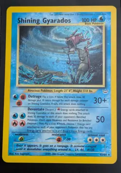 Pokemon Karte Shining Gyarados 65/64 Holo Neo Revelation CGA AI Grade 8,5!!! - Image 1