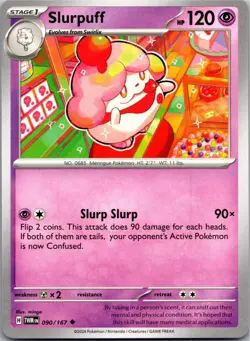 Slurpuff 090/167 Uncommon Twilight Masquerade Pokemon Near Mint - Image 1