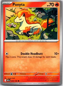 Ponyta 029/182 Common Destined Rivals Pokemon Near Mint - Image 1