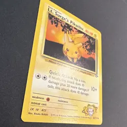 Pokemon TCG Lt. Surge's Pikachu 84/132 Gym Heroes Unlimited 40HP Basic ENG 2000 - Image 2