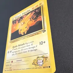 Pokemon TCG Lt. Surge's Pikachu 84/132 Gym Heroes Unlimited 40HP Basic ENG 2000 - Image 3