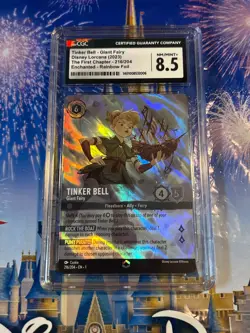 💚 Disney LORCANA Tinker Bell GIANT FAIRY Enchanted Foil 216/204 CGC 8.5 - Image 1