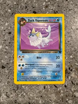 Pokemon TCG Cards Dark Vaporeon 45/82 Team Rocket Uncommon LP - Image 1