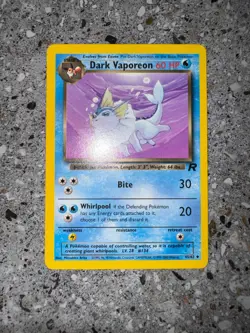 Pokemon TCG Cards Dark Vaporeon 45/82 Team Rocket Uncommon LP - Image 3