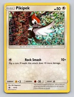 Pikipek 011/012 Holo Promo McDonald's Promos 2017 Pokemon Holo NM - Image 1