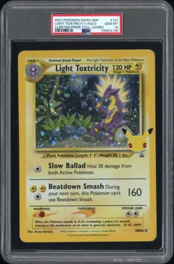 LIGHT TOXTRICITY PSA 10 2021 POKEMON SWSH BSP #SWSH137 CELEBRATIONS JUMBO 066 - Image 1
