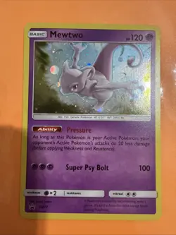 Pokemon TCG Mewtwo SM77 Black Star Promo Holo Rare Near Mint - Image 1