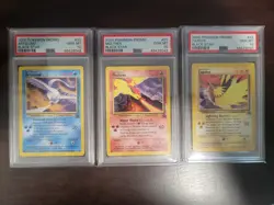 PSA 10 Pokemon Movie Black Star Promo Legendary Birds Trio Sequential Certs - Image 1