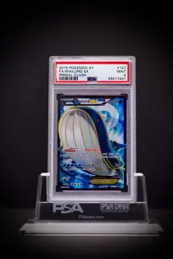 2015 Pokemon XY Primal Clash # 147 Full Art Wailord EX PSA 9 - Image 4
