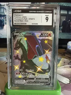 Pokemon 2020 Charizard V 079/073 Shiny Secret Rare Champion's Path CGC 9 - Image 1